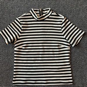 Forever 21 striped mock neck shirt
